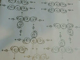 silver pinstripe scroll for truck , horse float vehicle